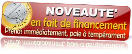 Nouveaut en fait de financement