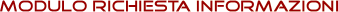 Modulo richiesta informazioni